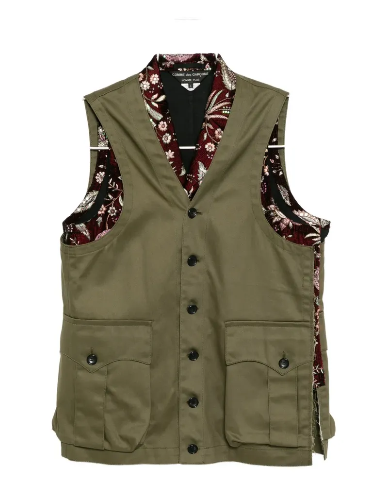 Comme des Garçons Bestickter Blazer mit ungesäumten Kanten - Grün Grün