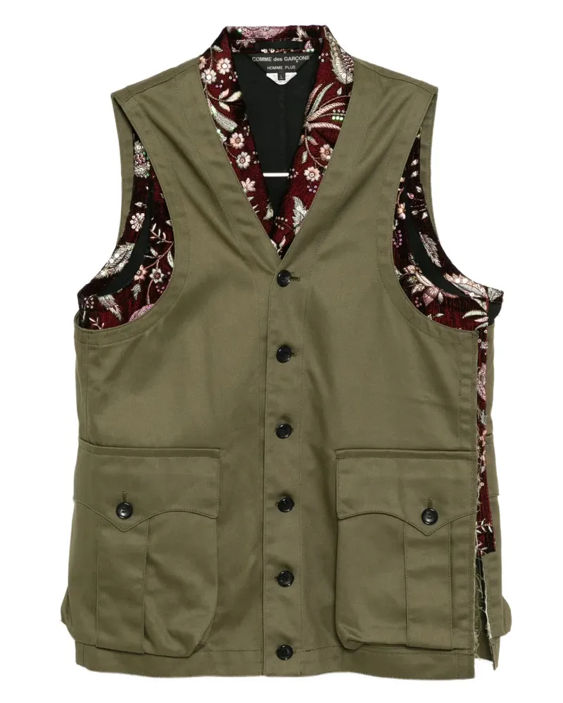 Comme des Garçons embroidery raw-edge blazer - Grün Grün