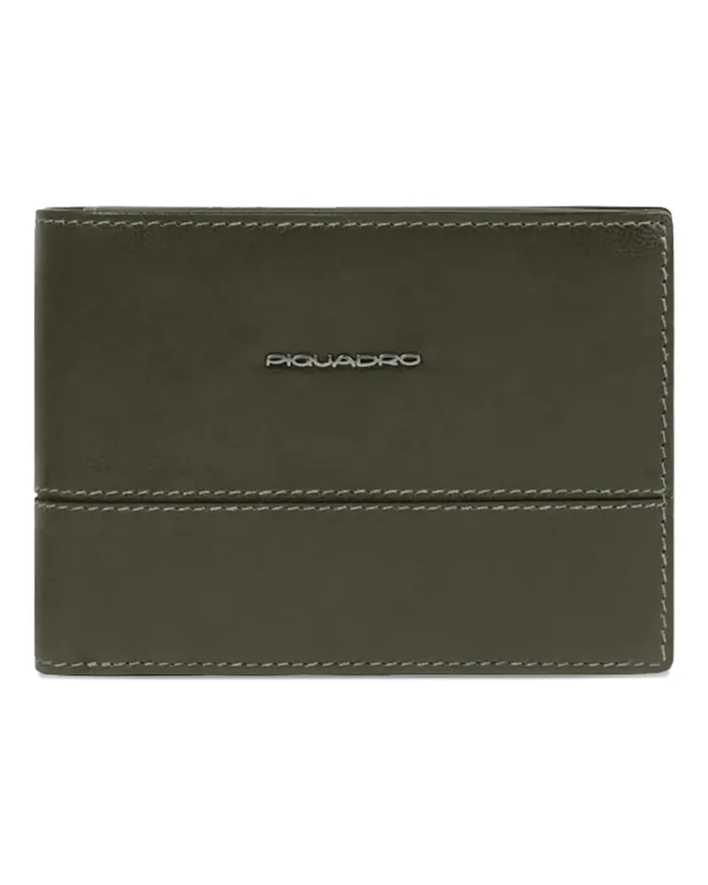 Piquadro logo-plaque wallet - Grün Grün