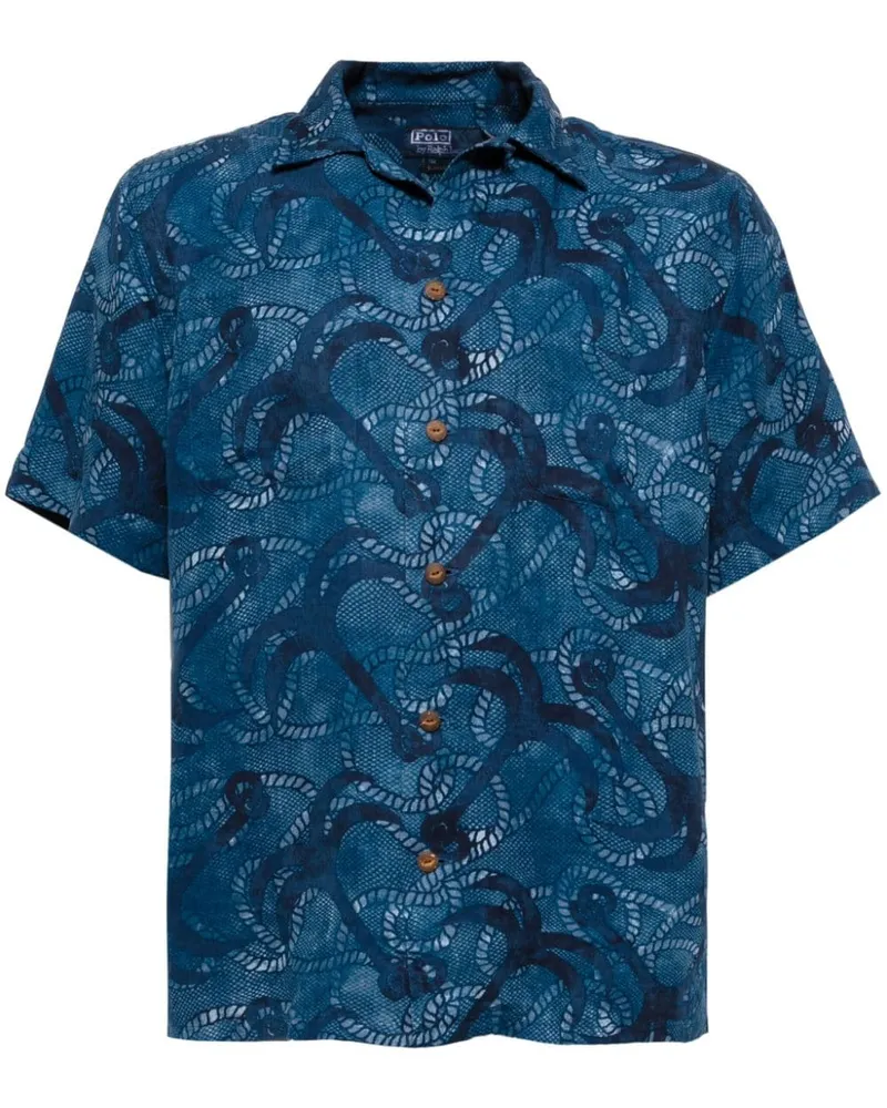 Ralph Lauren Hemd mit Marmor-Print - Blau Blau