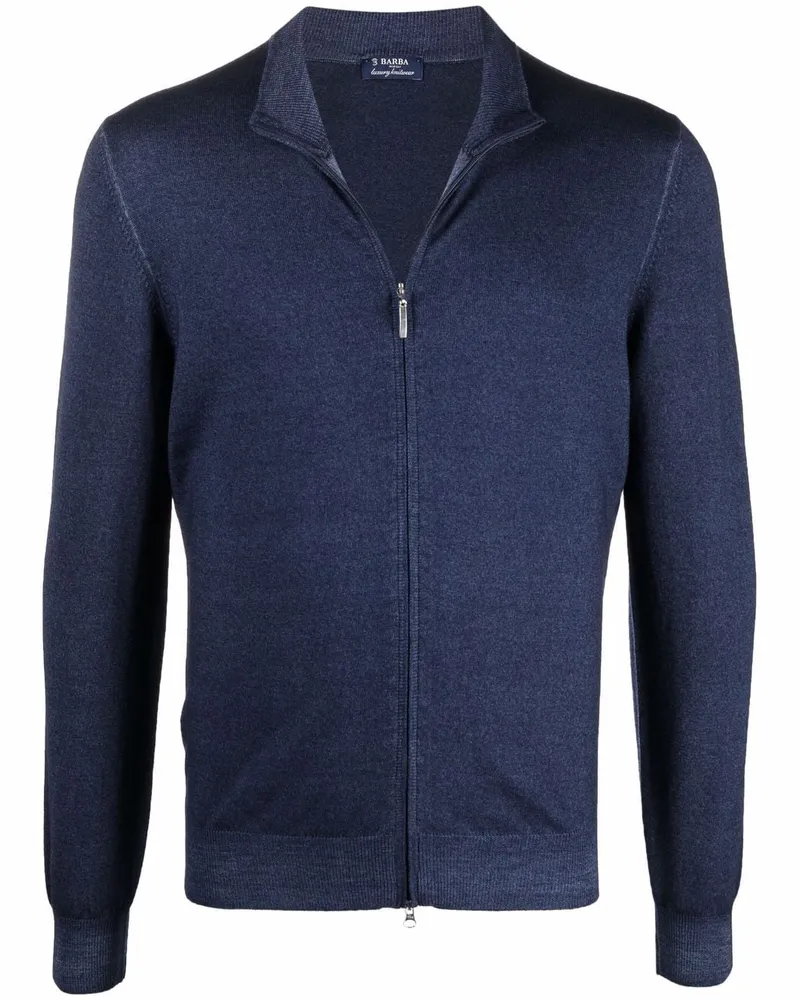 BARBA Cardigan mit Reißverschluss - Blau Blau