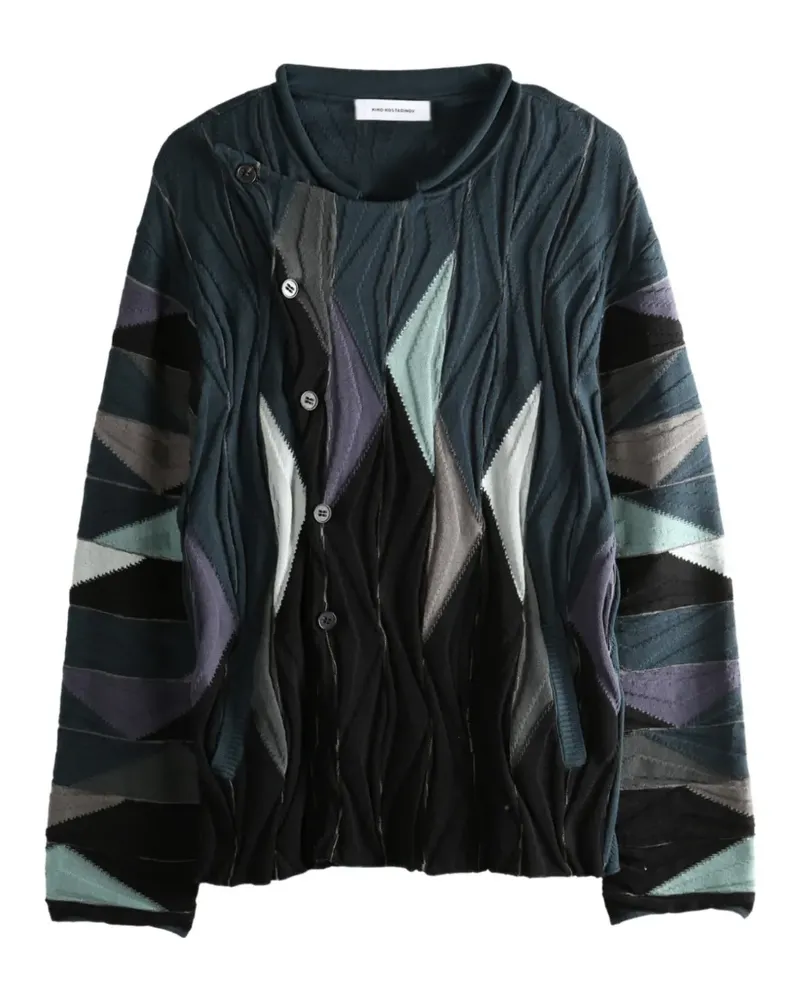 KIKO KOSTADINOV patchwork button jacket - Schwarz Schwarz