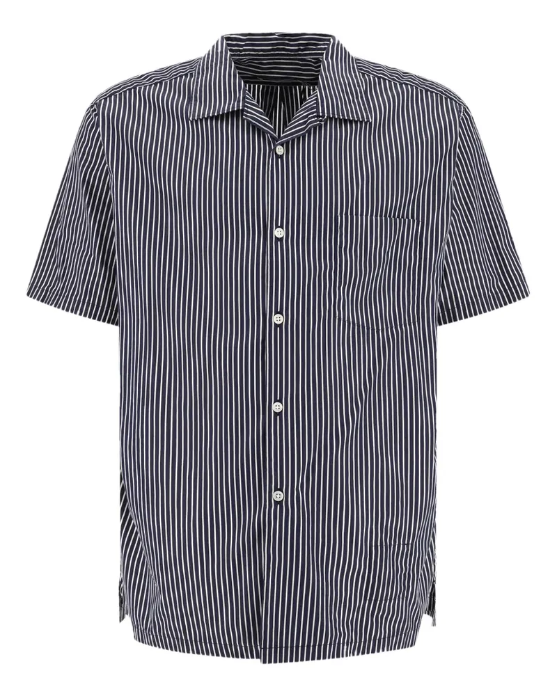 nonnative Gestreiftes Hemd mit kurzen Ärmeln - Blau Blau