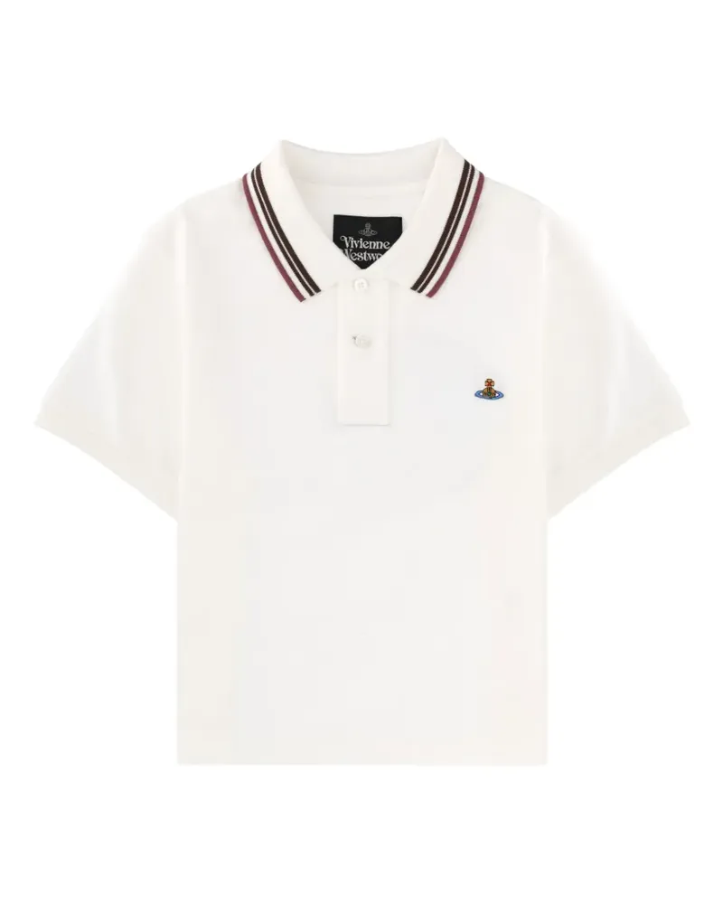 Vivienne Westwood striped-collar polo shirt - Weiß Weiß