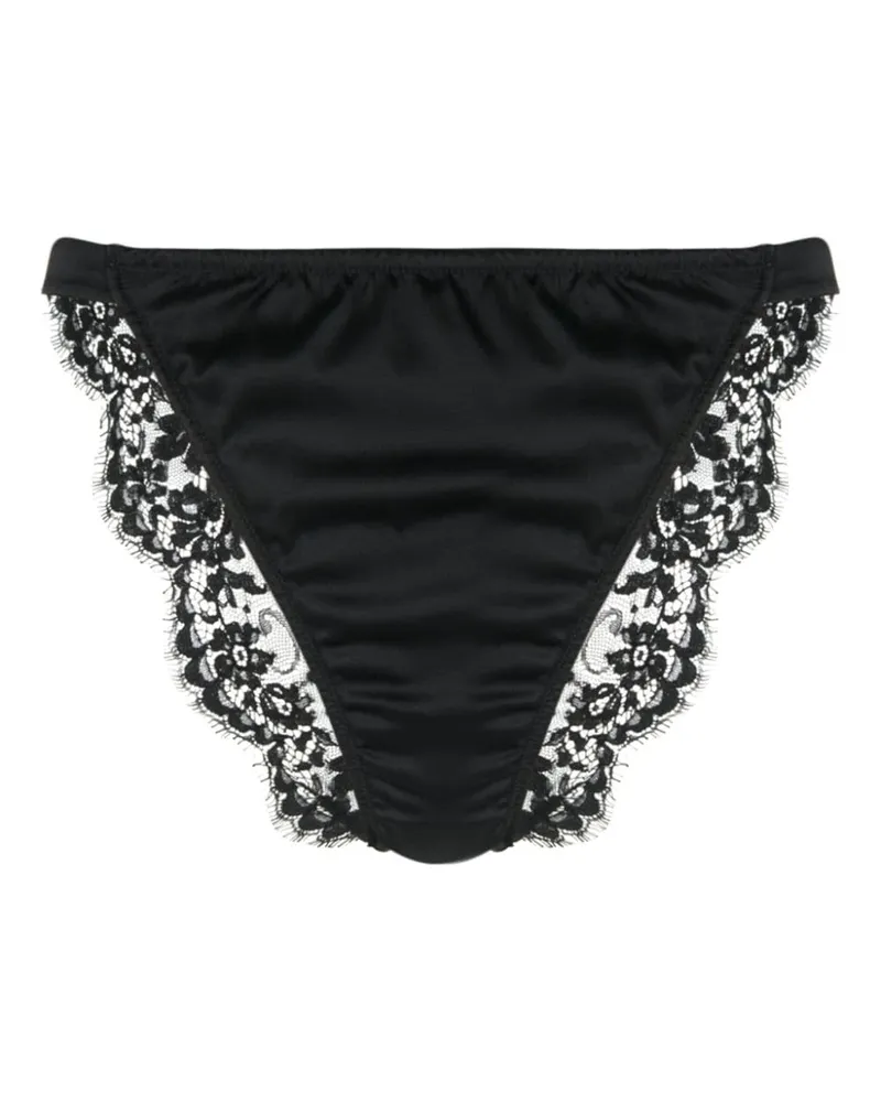 Dolce & Gabbana Slip mit floraler Spitze - Schwarz Schwarz