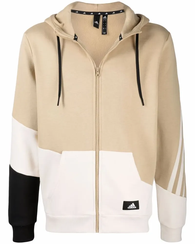 adidas Kapuzenjacke mit Streifen - Nude Nude