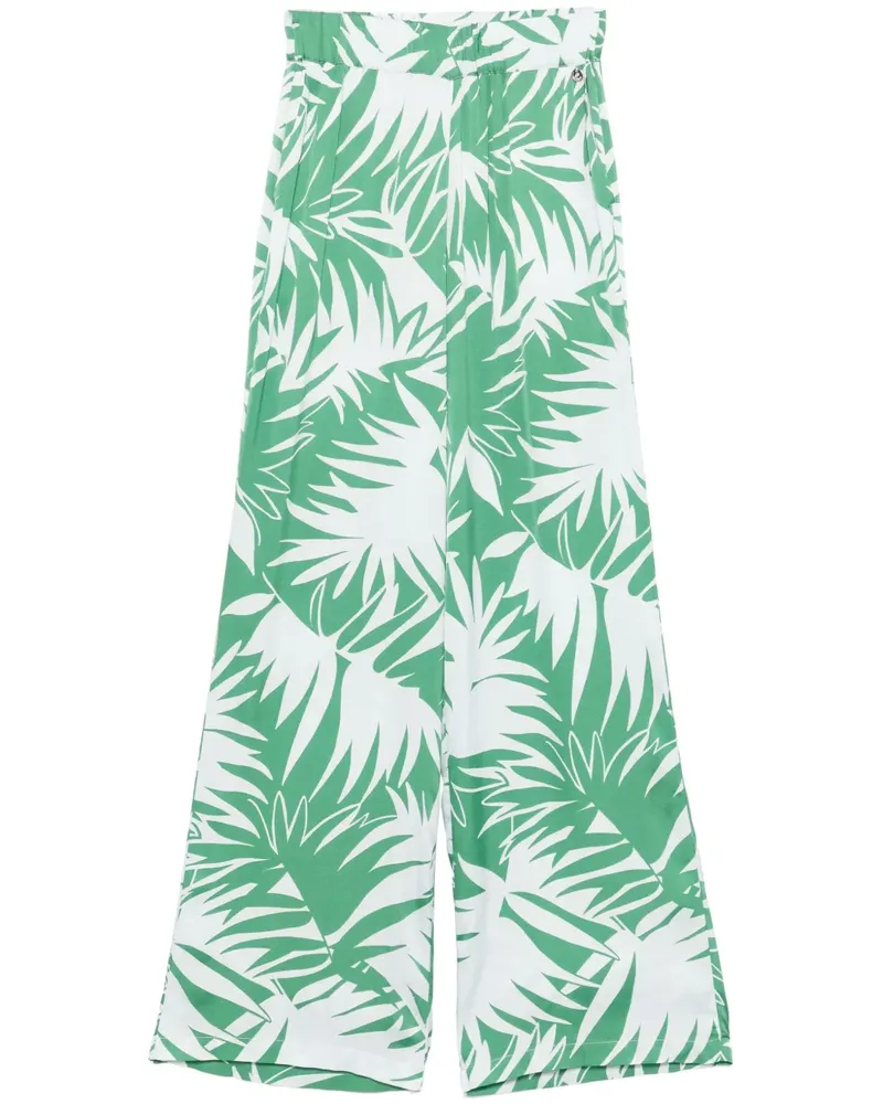 Liu Jo Hose mit Palmen-Print - Blau Blau