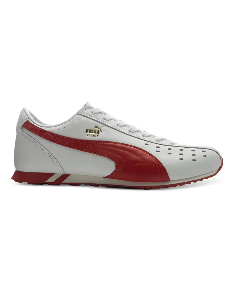 Puma Perforierte Sprint Sneakers - Weiß Weiß