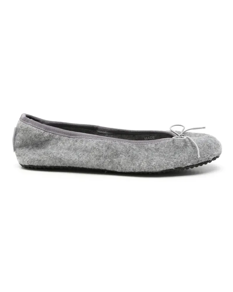 GIMAGUAS bow-detail felt ballet flats - Grau Grau