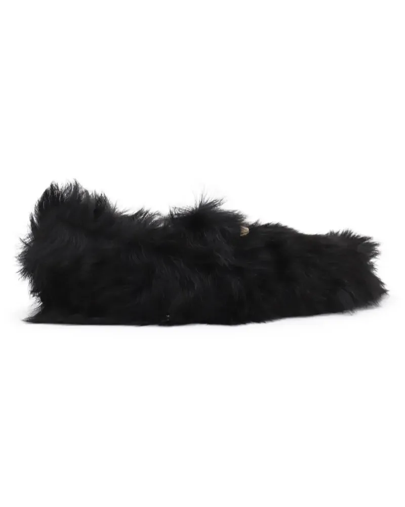 TOD'S Loafer aus Faux Fur - Schwarz Schwarz