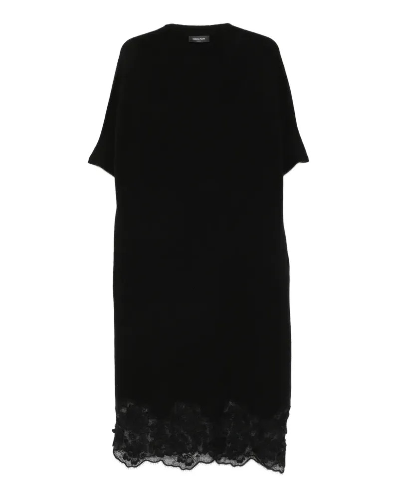 Fabiana Filippi Kleid mit Spitzenbesatz - Schwarz Schwarz