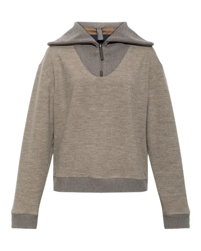 SEASE Aral zip-neck sweater - Nude Nude