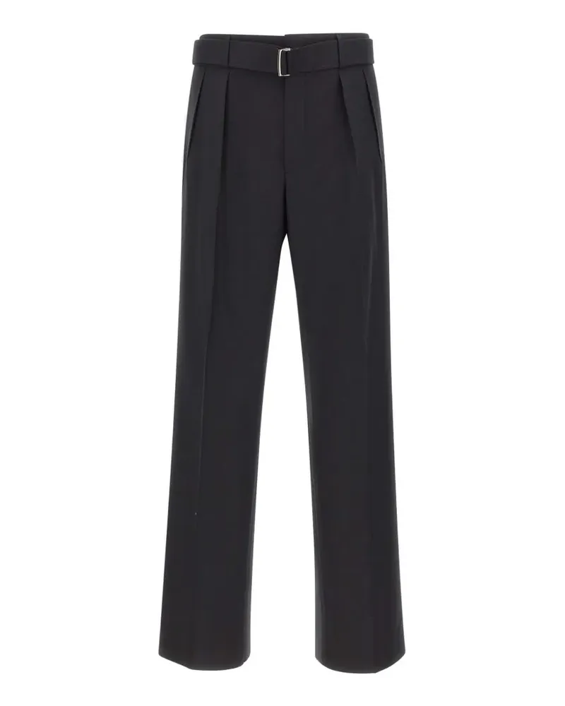 Tagliatore belted pleated trousers - Schwarz Schwarz