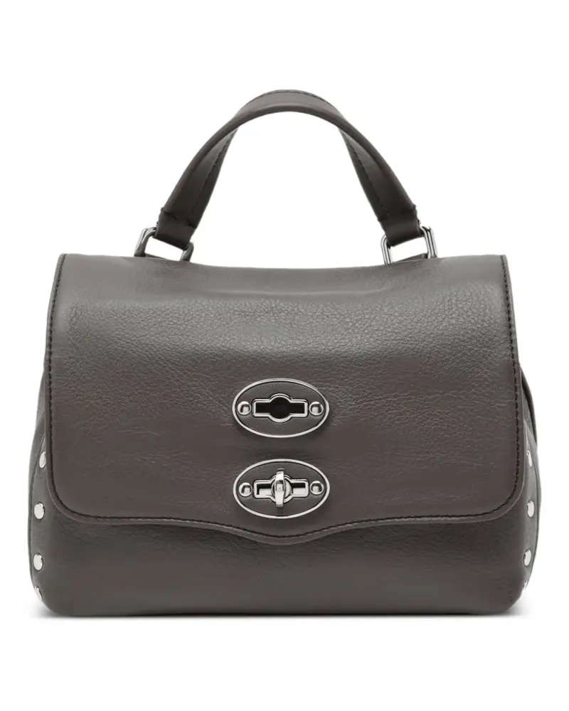 Zanellato Mini Postina Tote Bag mit Nieten - Grau Grau