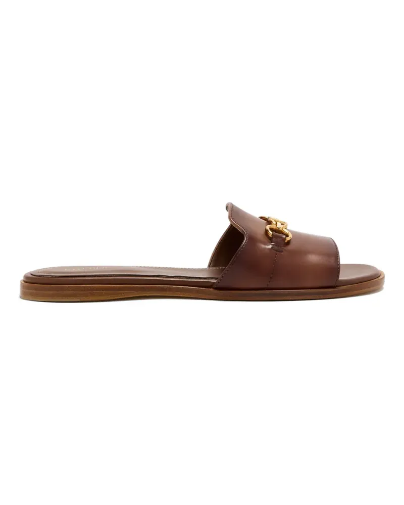 Magnanni horsebit logo-plaque flat sandals - Braun Braun