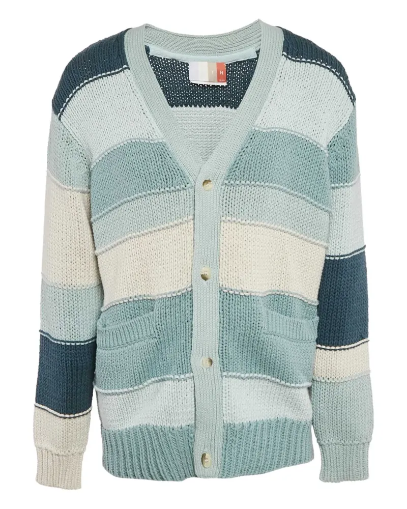 KITH Gestreifter Cardigan - Blau Blau