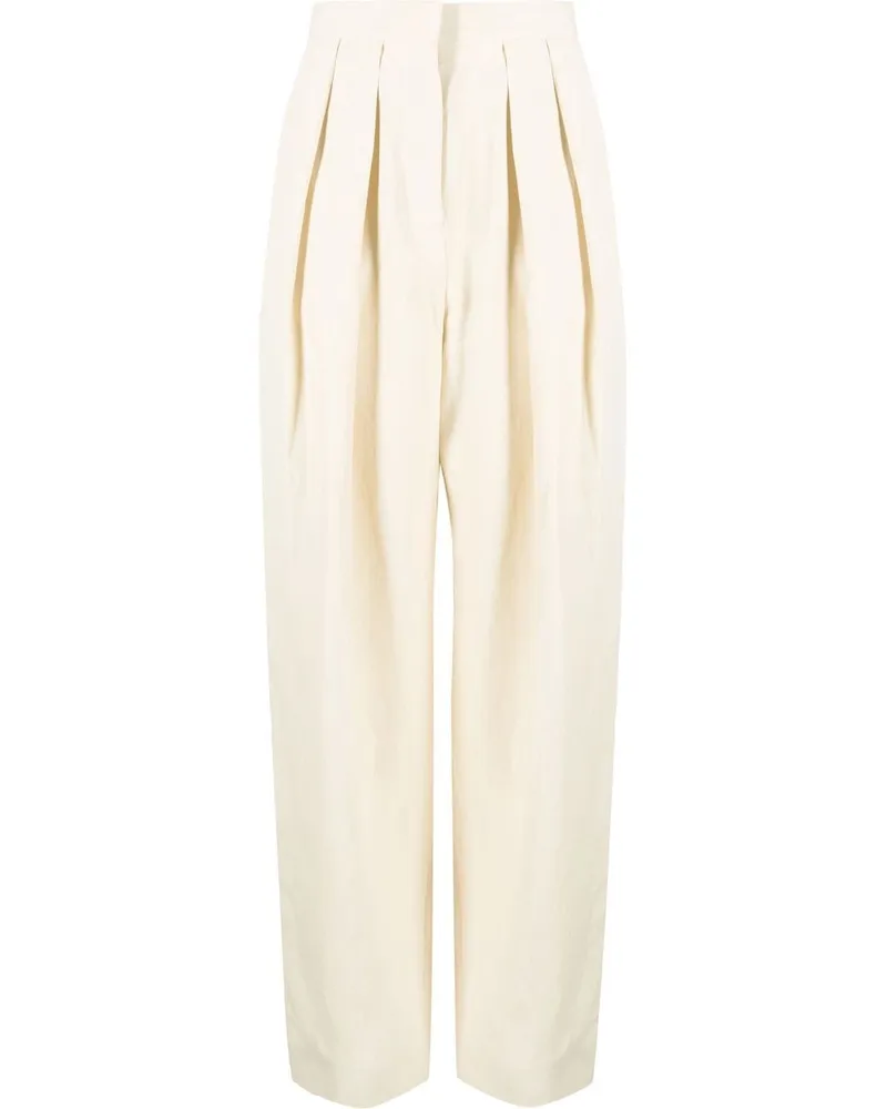 Stella McCartney Taillenhose mit Bundfalten - Nude Nude