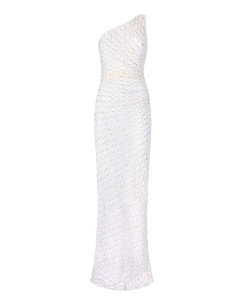 Missoni one-shoulder ruched maxi dress - Weiß Weiß