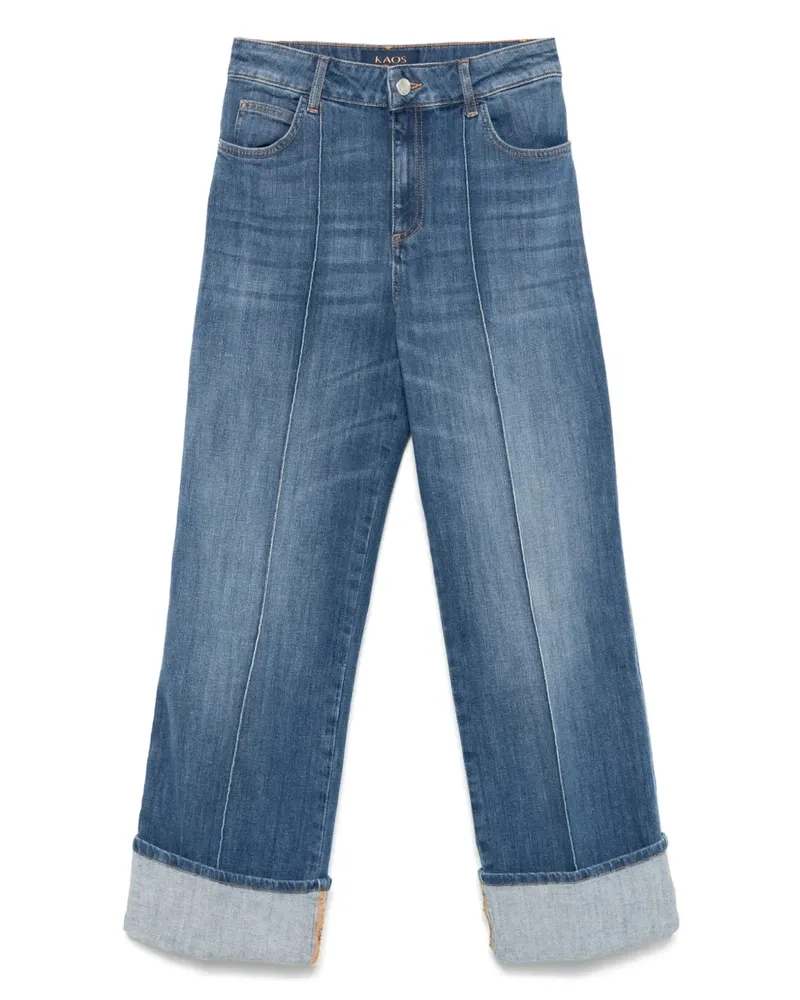 Kaos Jeans mit Paspelierung - Blau Blau