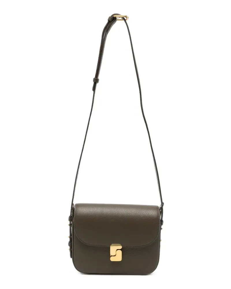 Soeur Schultertasche aus Kornleder - Grün Grün