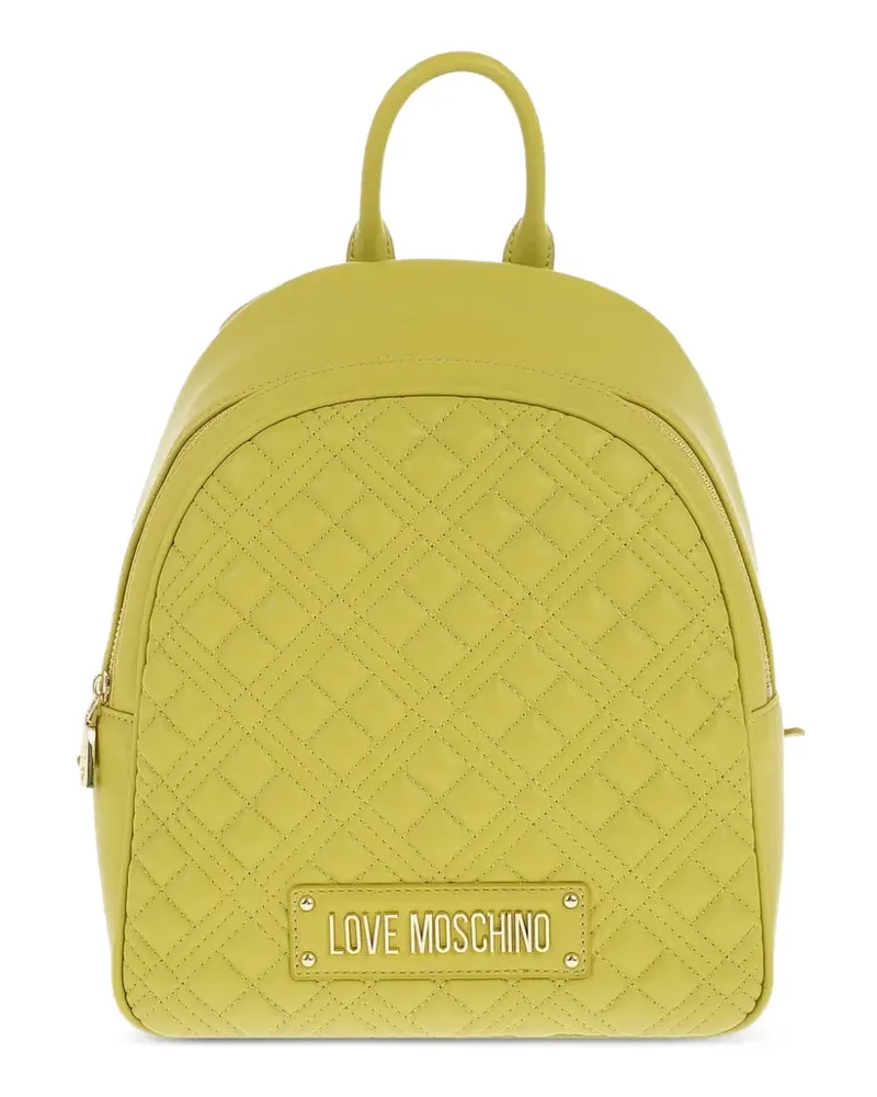Moschino Gesteppter Rucksack mit Logo - Grün Grün