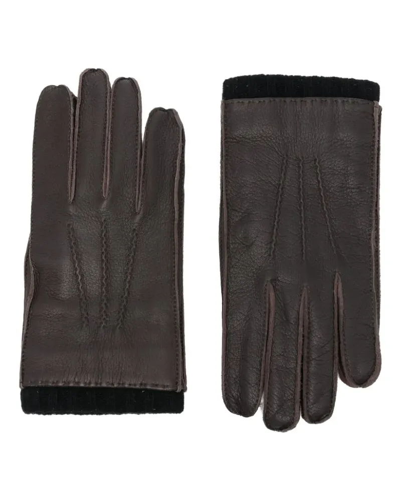 Paul Smith leather gloves - Braun Braun