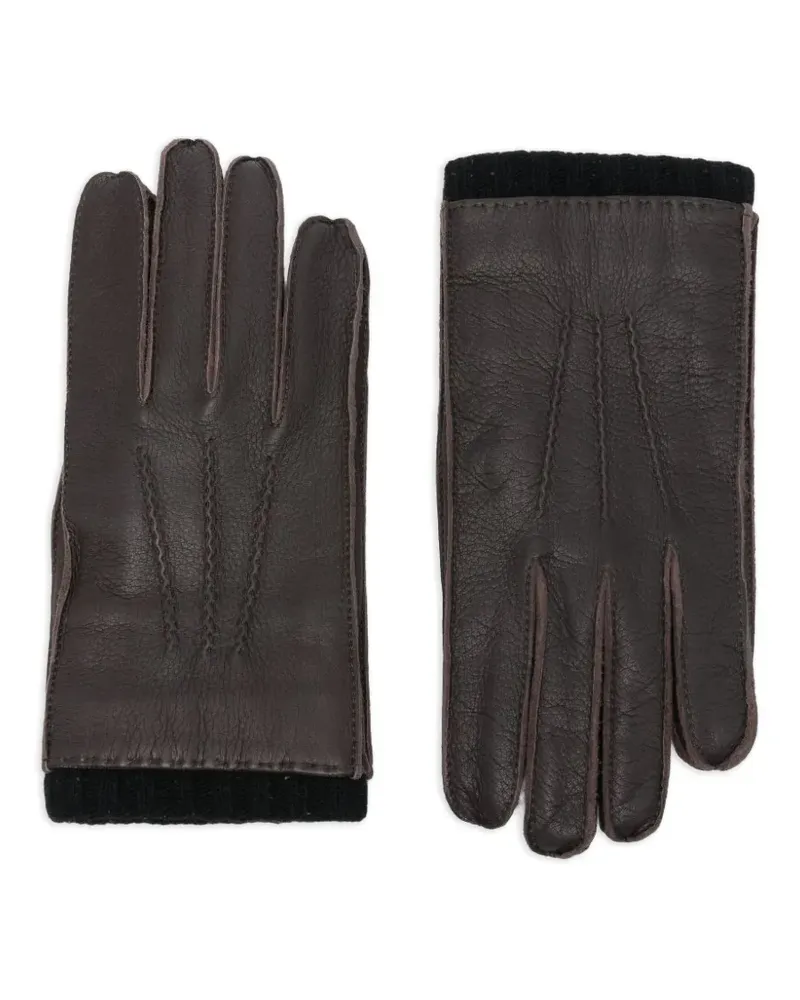 Paul Smith leather gloves - Braun Braun