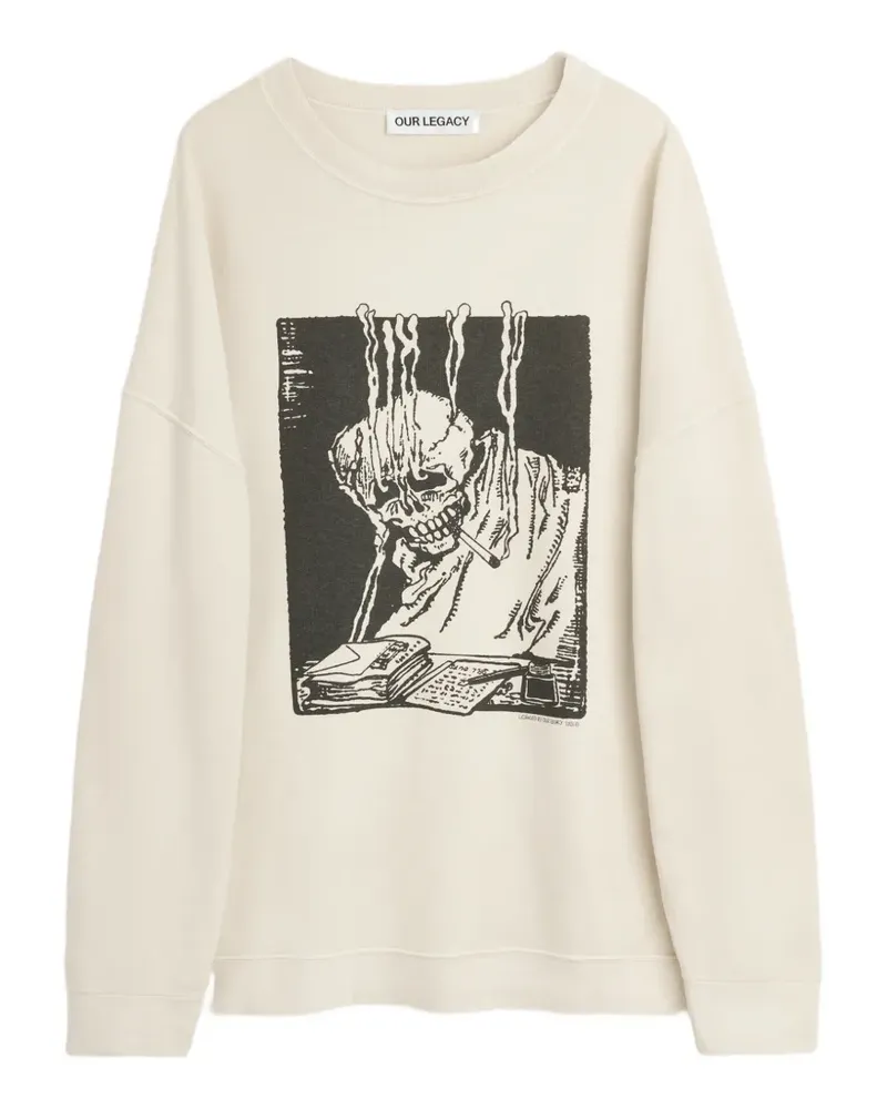 Our Legacy Slack Sweatshirt mit grafischem Print - Nude Nude