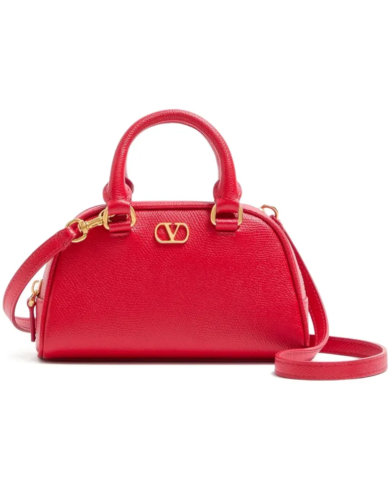 Valentino Garavani Mini Bowling Tote Bag mit V-Logo - Rot Rot
