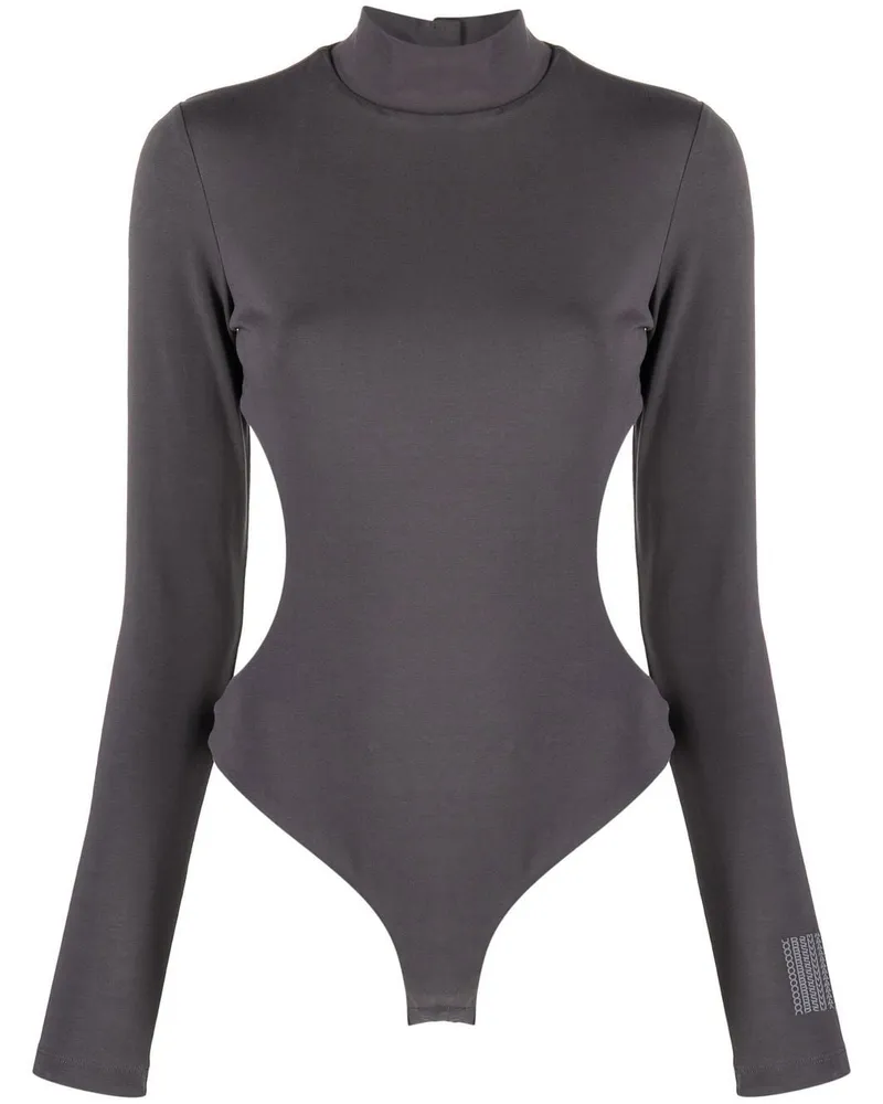 Marc Jacobs Langärmeliger Body mit Cut-Outs - Grau Grau
