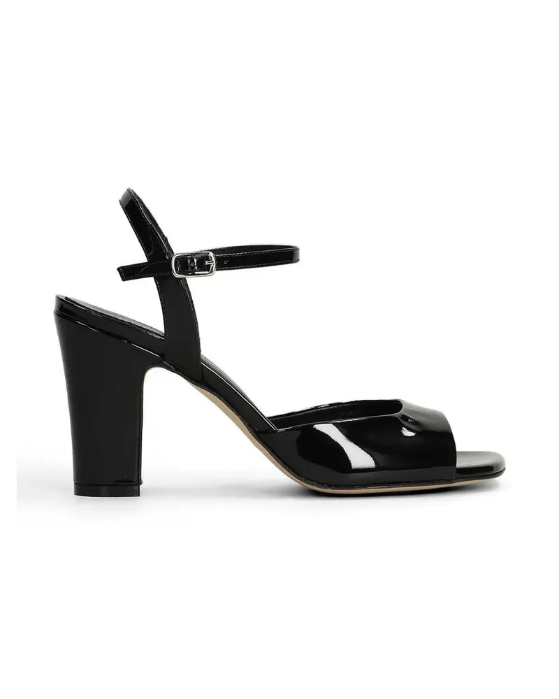 Julie Dee patent-finish ankle-strap sandals - Schwarz Schwarz