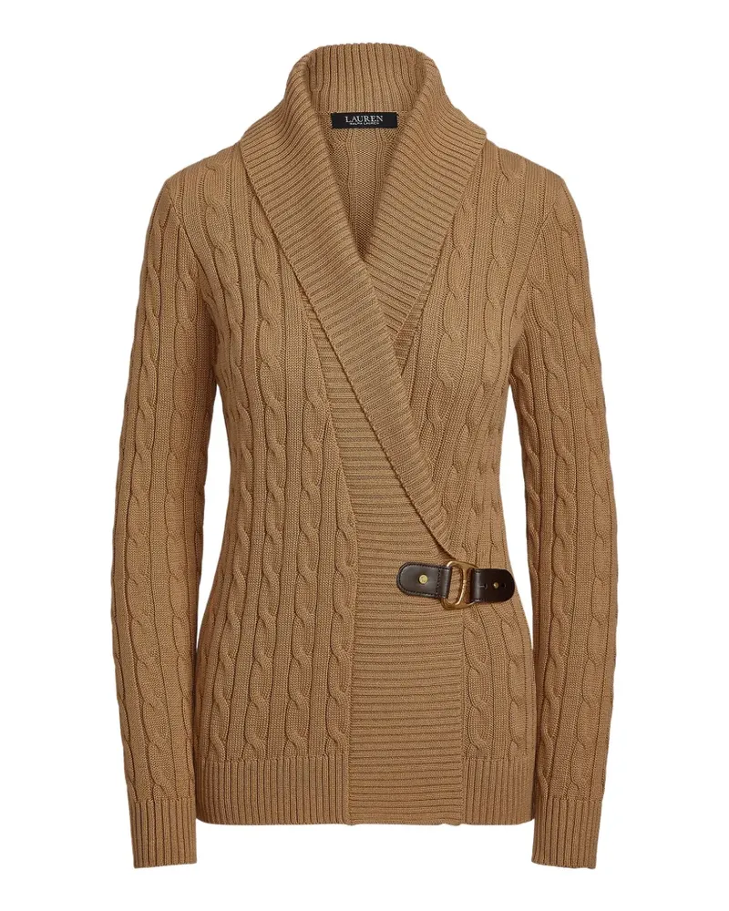Ralph Lauren Zopfmuster-Cardigan mit Schnalle - Nude Nude