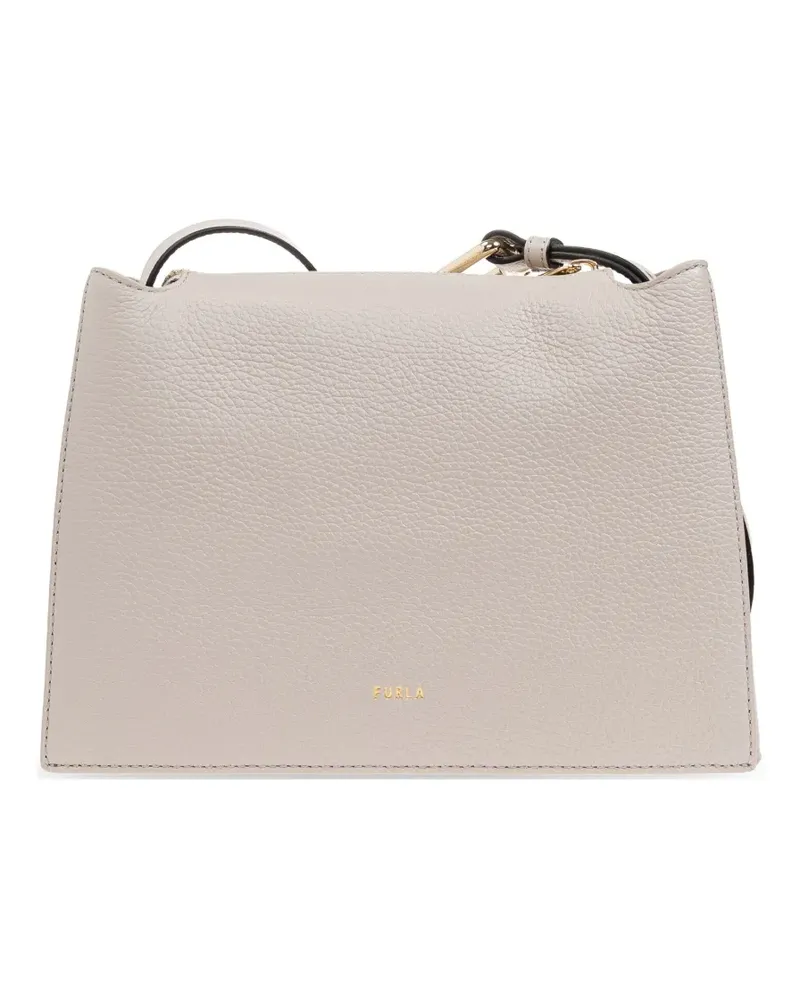 Furla Schultertasche mit Klappendetail - Nude Nude