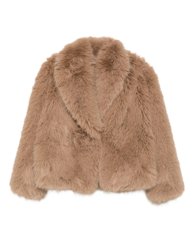 Dondup Jacke aus Faux Fur - Nude Nude