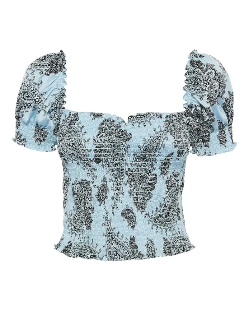 Sandro Bluse mit Paisley-Print - Blau Blau