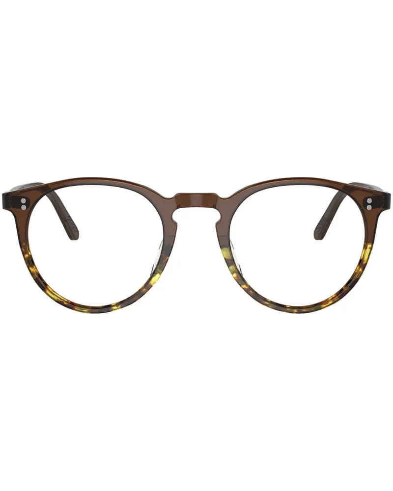 Oliver Peoples Brille mit rundem Gestell - Braun Braun