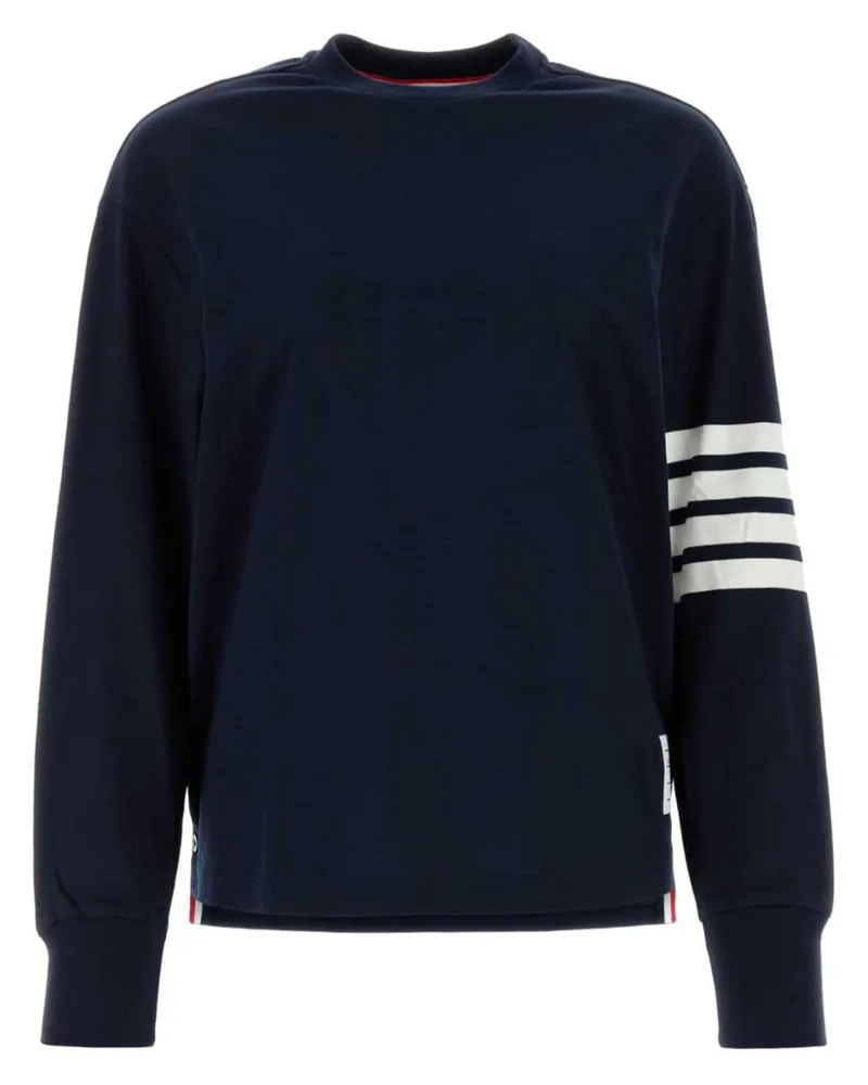 Thom Browne Sweatshirt mit Logo-Streifen - Blau Blau