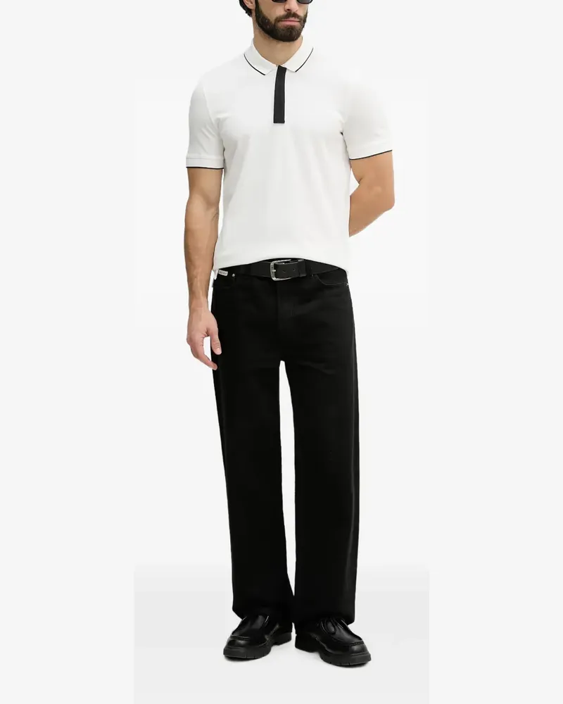 Armani Exchange logo-tape polo shirt - Weiß Weiß