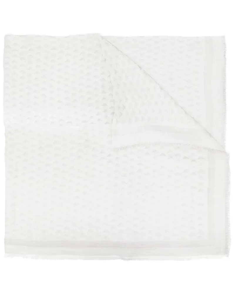 Emporio Armani Schal mit Monogramm - Grau Grau