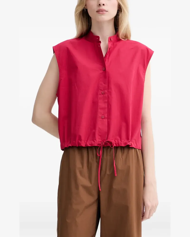 Marc O'Polo drawstring-hem sleeveless shirt - Rot Rot