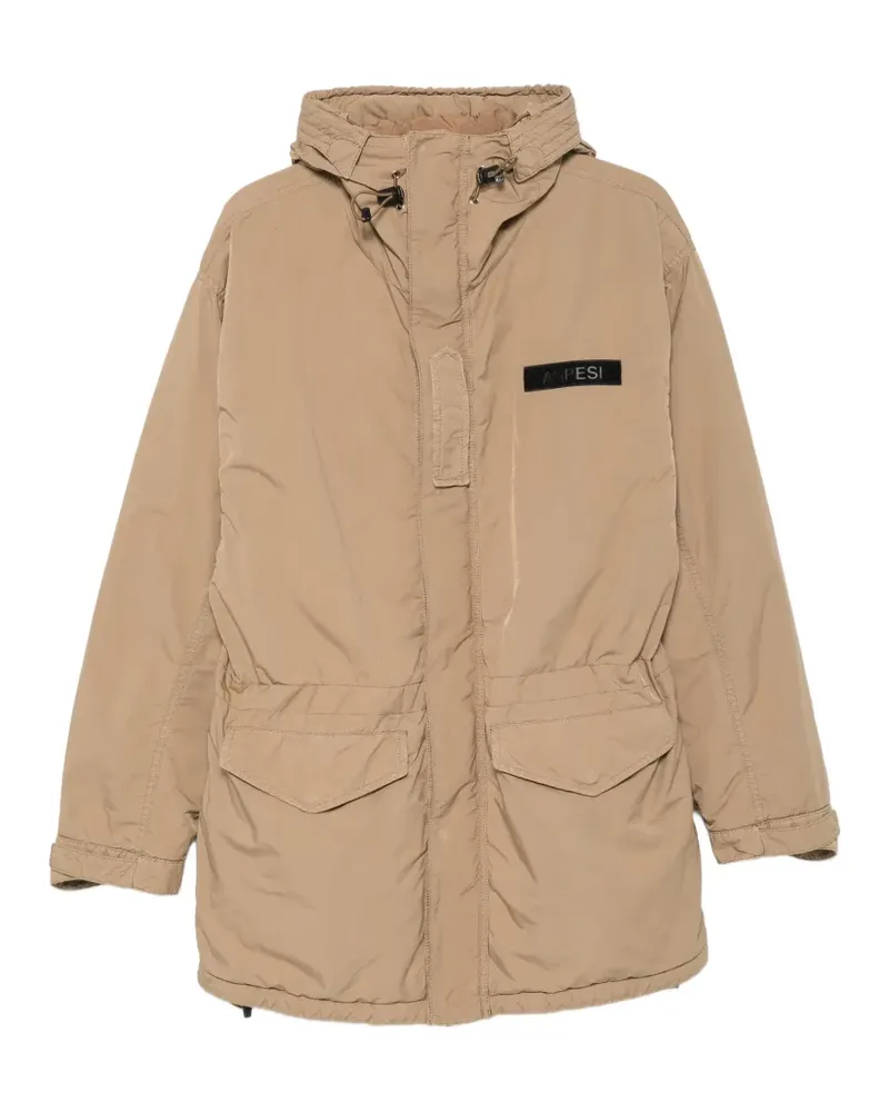 ASPESI Kapuzenjacke mit Logo-Patch - Nude Nude