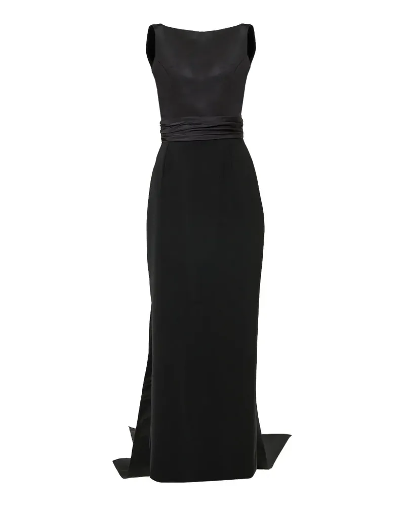 Carolina Herrera New York column gown with back bow - Schwarz Schwarz