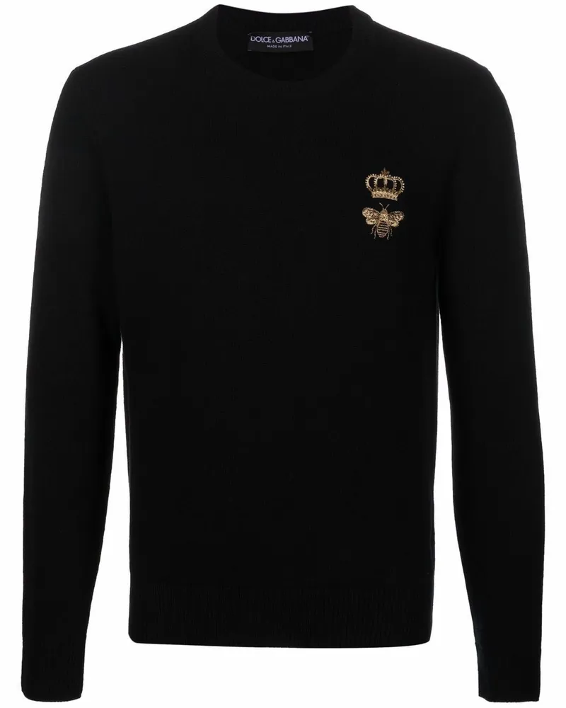 Dolce & Gabbana Pullover mit Logo-Stickerei - Schwarz Schwarz
