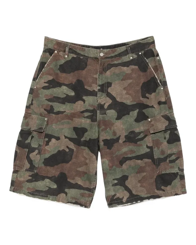 REPRESENT camouflage-print cargo shorts - Grün Grün