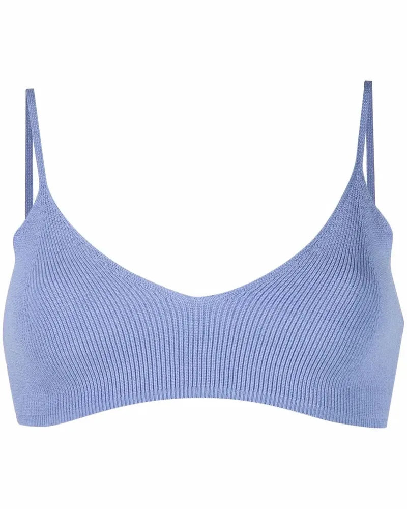 LOW CLASSIC Geripptes Bralette - Violett Violett