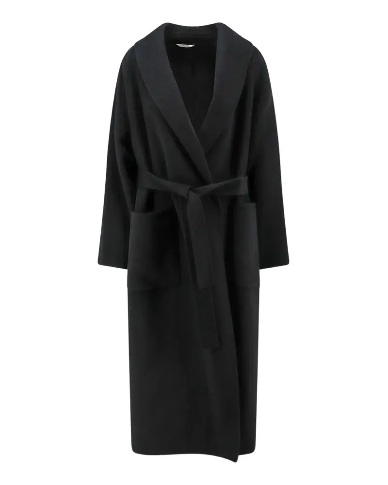 Hevò Alliste belted coat - Schwarz Schwarz