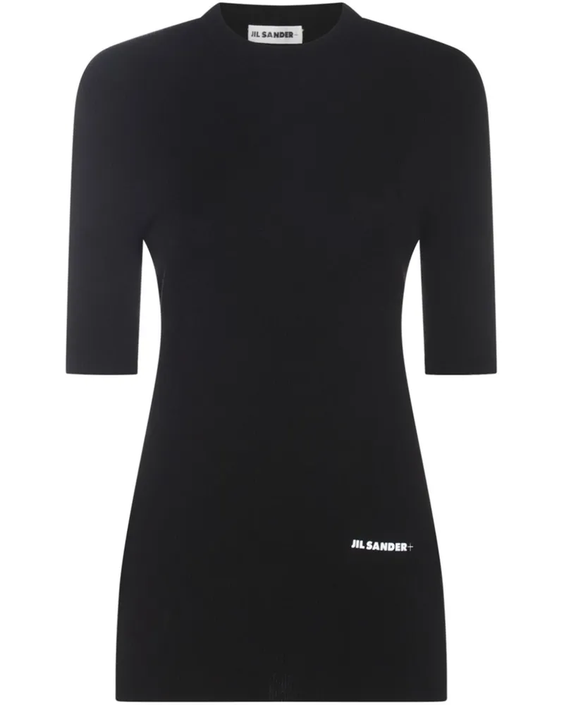Jil Sander Minikleid mit Logo-Print - Schwarz Schwarz