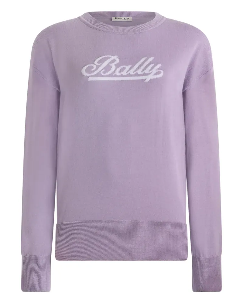 Bally logo crew-neck sweater - Violett Violett