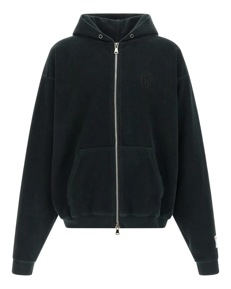 GALLERY DEPT. zip logo-embroidered hoodie - Schwarz Schwarz
