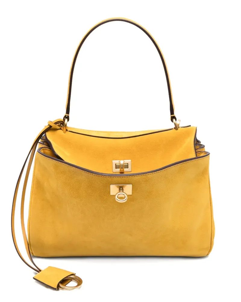 Balenciaga small Rodeo suede tote bag - Gelb Gelb